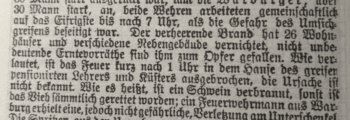 Große Not beim Großband im August 1893